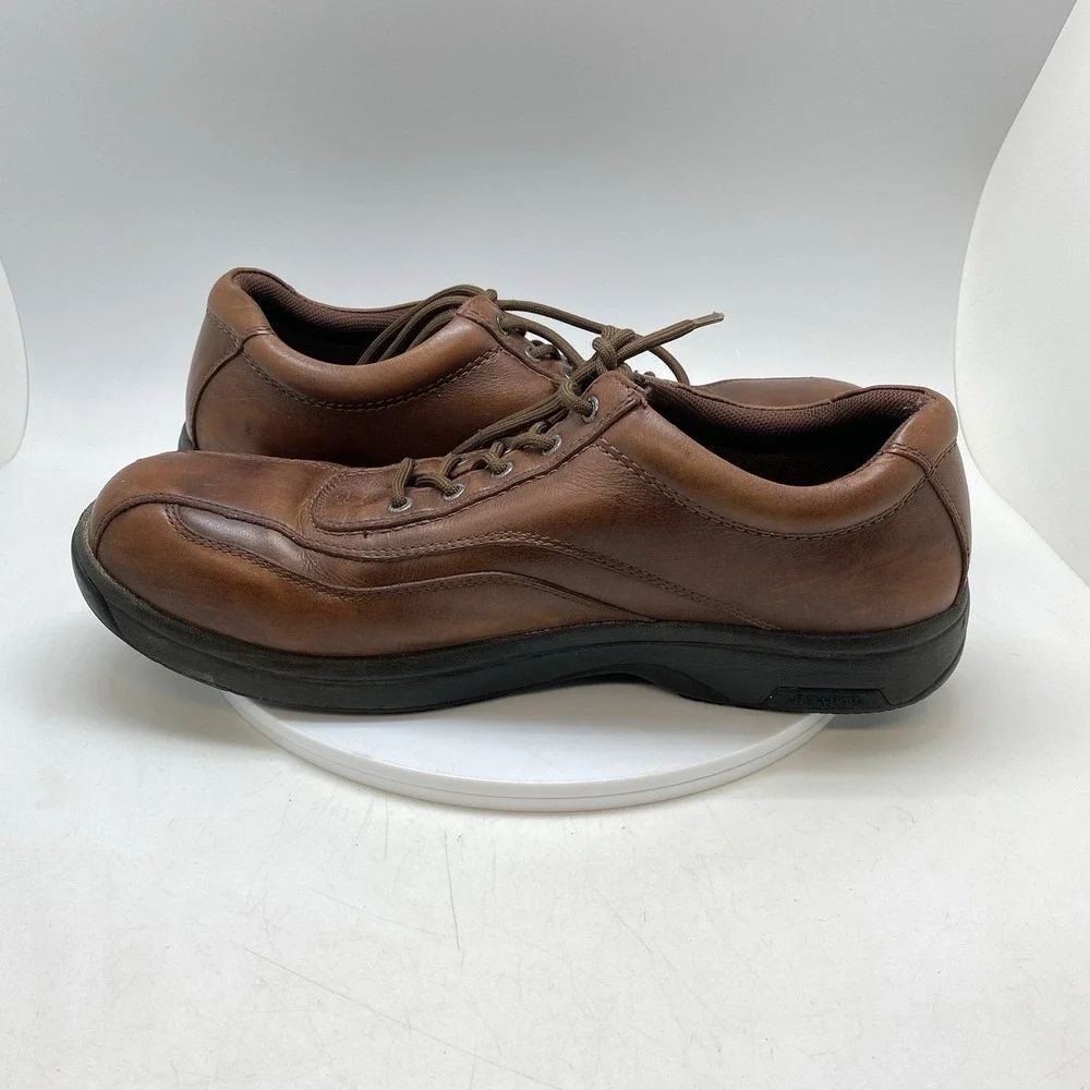 Dunham Highland Park Casual Oxfords Mens Size 16 B Brown Leather Lace-Up Shoes